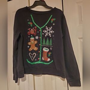 "Ugly" Christmas "Sweater" Crewneck Sweatshirt Women's Medium